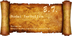 Budai Tertullia névjegykártya